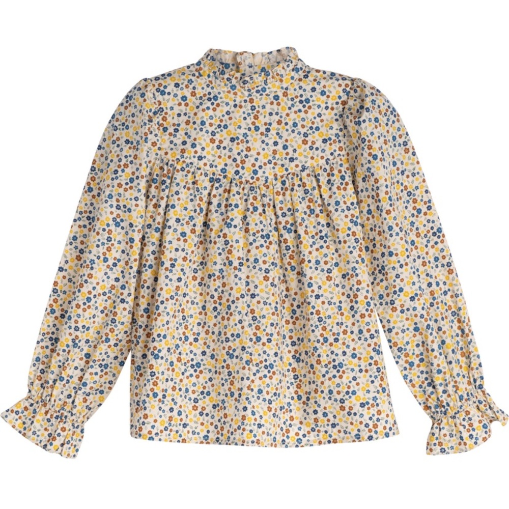 Maison Me Lyla Top, White Ditsy Flower